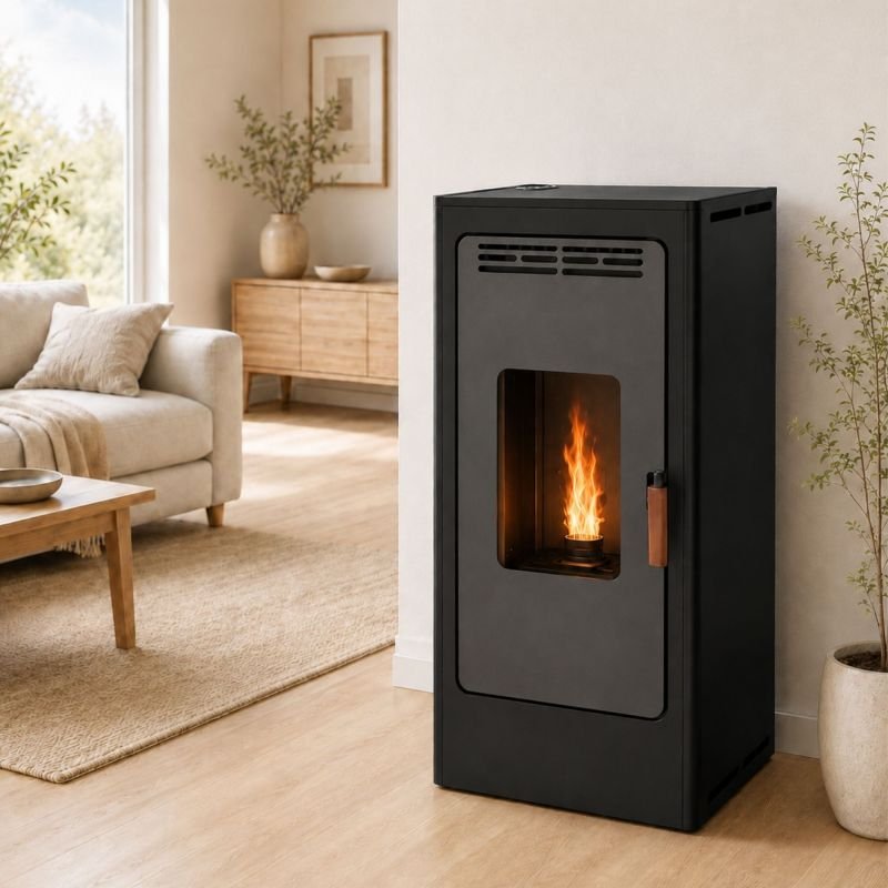 Poêle à granulés silencieux étanche fonte - FIREMATIC BR9 PREMIUM 8 kW – Image 1