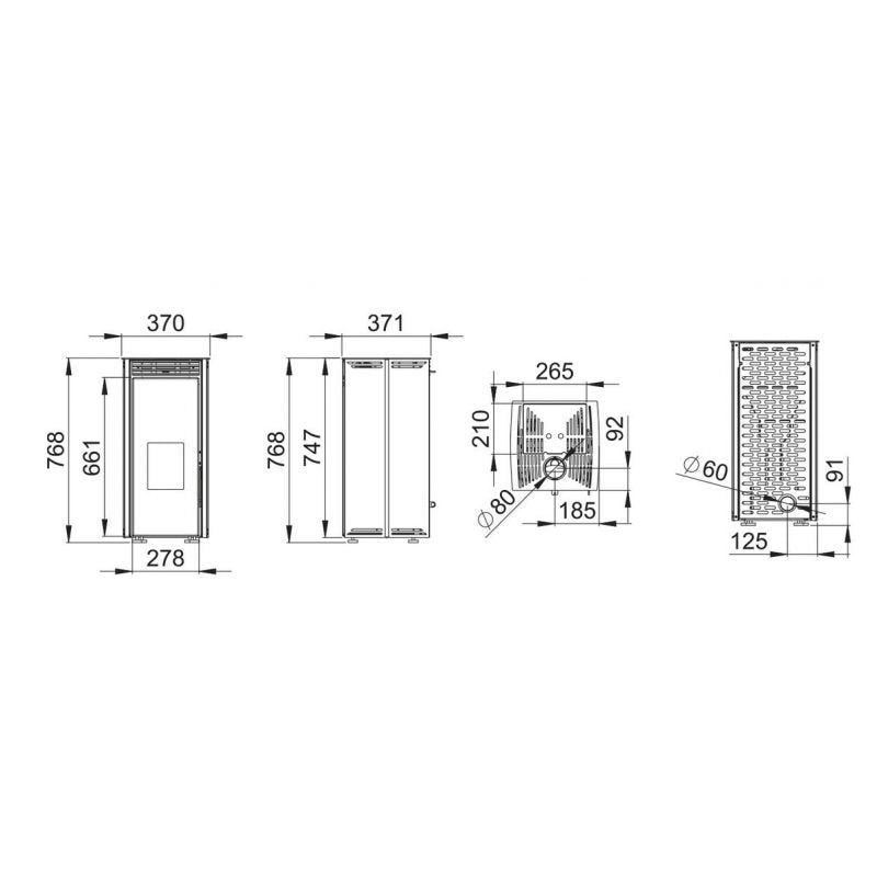 Poêle à granules sans électricité convection naturelle - BRONPI Free 6 kW – Image 4