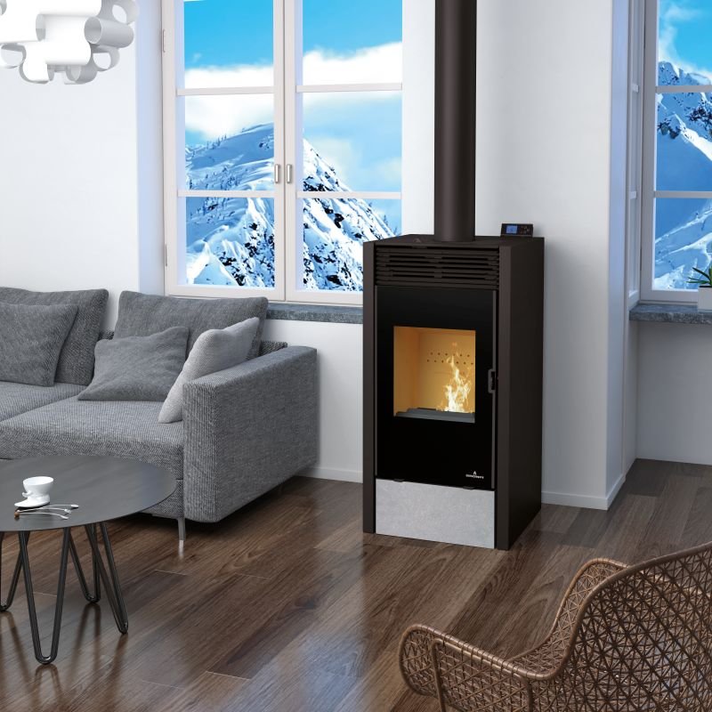 Poêle mixte hybride ventilé bois granules - BRONPI Hybrid 10 kW – Image 5