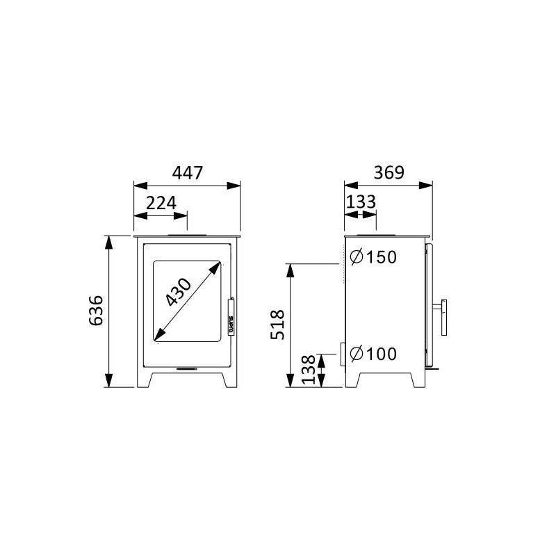 Poêle à bois étanche en fonte - SUPRA Oscar 4.8 kW – Image 6