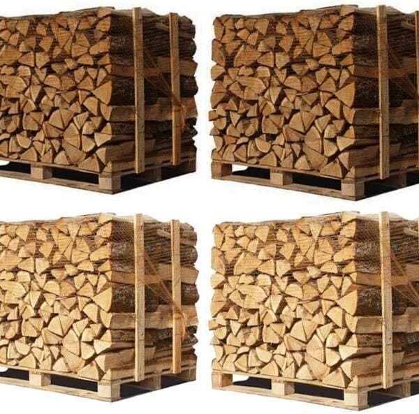 4 x Palettes (2 chêne blanc + 2 Hêtre/Charme) – Bûches de 40 cm