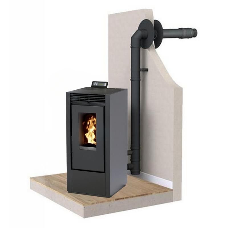 PACK : Poêle à granules étanche + Kit ventouse - INTERSTOVES Marina 14 kW – Image 5