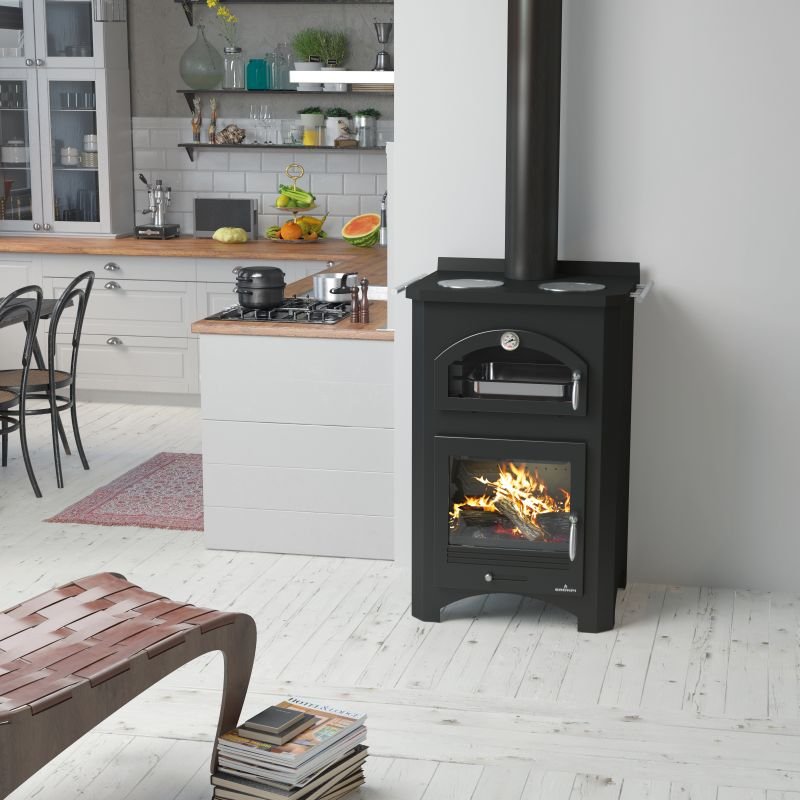 Cuisinière à bois avec four - BRONPI Monza 14 kW – Image 1