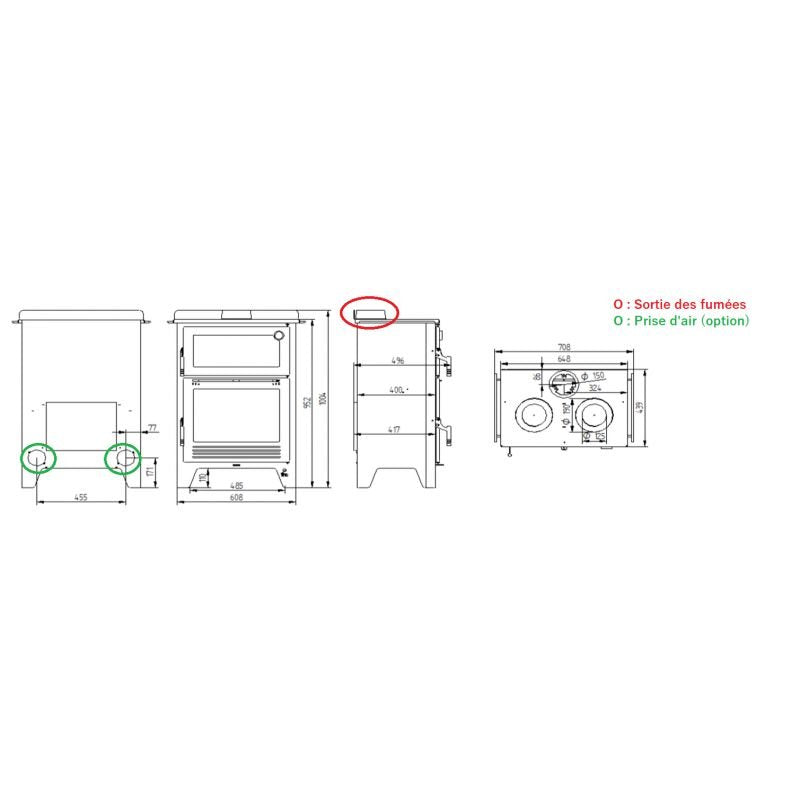 Cuisinière à bois avec four - FIREMATIC Montana 9.5 kW – Image 3