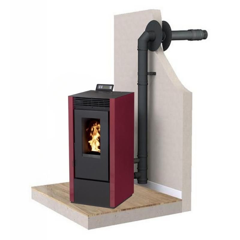 PACK : Poêle à granules étanche + Kit ventouse - INTERSTOVES Marina 14 kW – Image 1