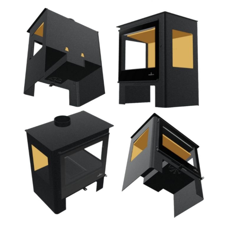 Poêle à bois 3 vitres raccordable - BRONPI Loreto 10 kW – Image 7