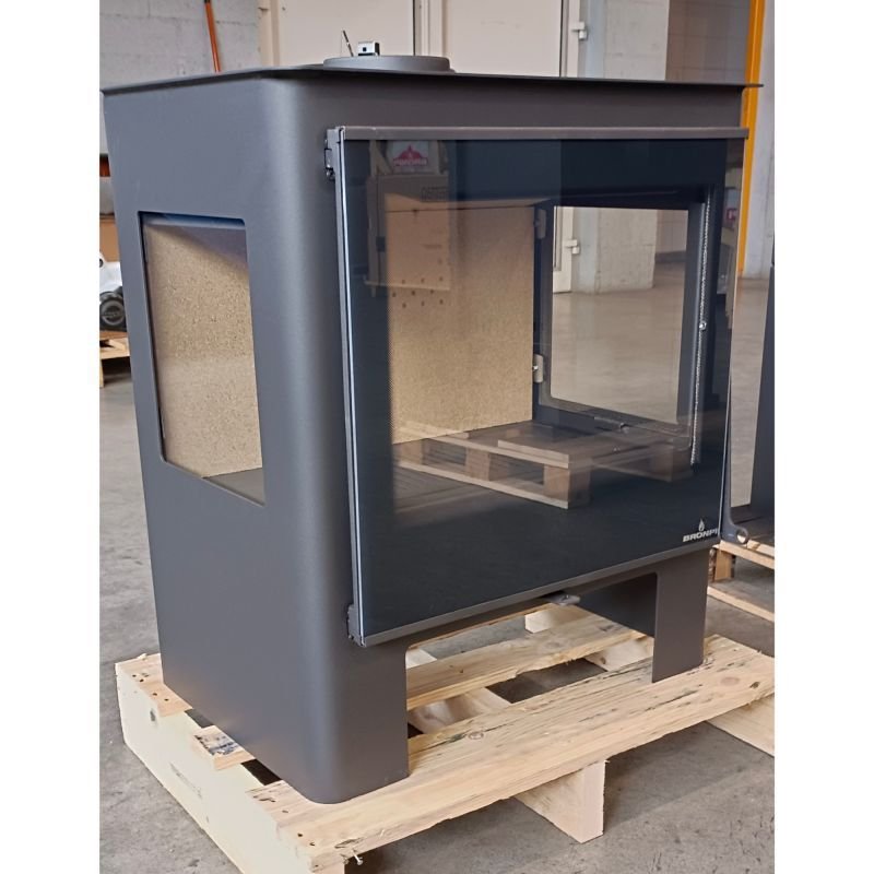 Poêle à bois 3 vitres raccordable - BRONPI Loreto 10 kW – Image 6