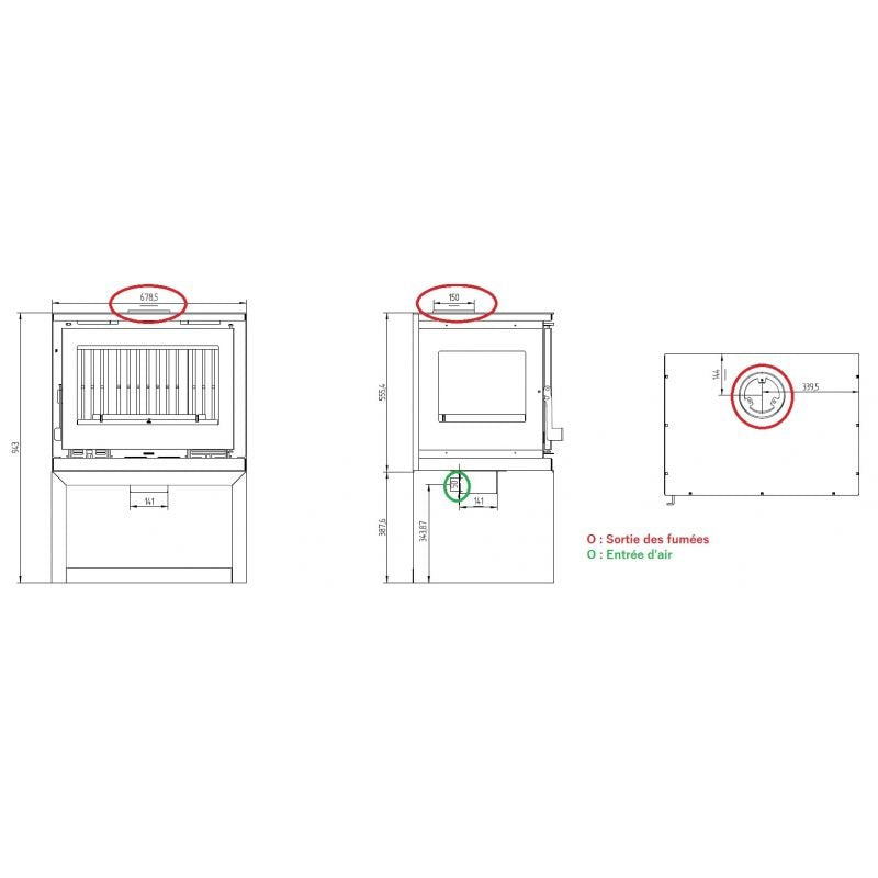 Poêle à bois raccordable 3 vitres avec bûcher - FIREMATIC Calgary - S 12.5 kW – Image 4