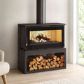 Poêle à bois raccordable avec bûcher - FIREMATIC Toronto - S 12.6 kW – Image 1