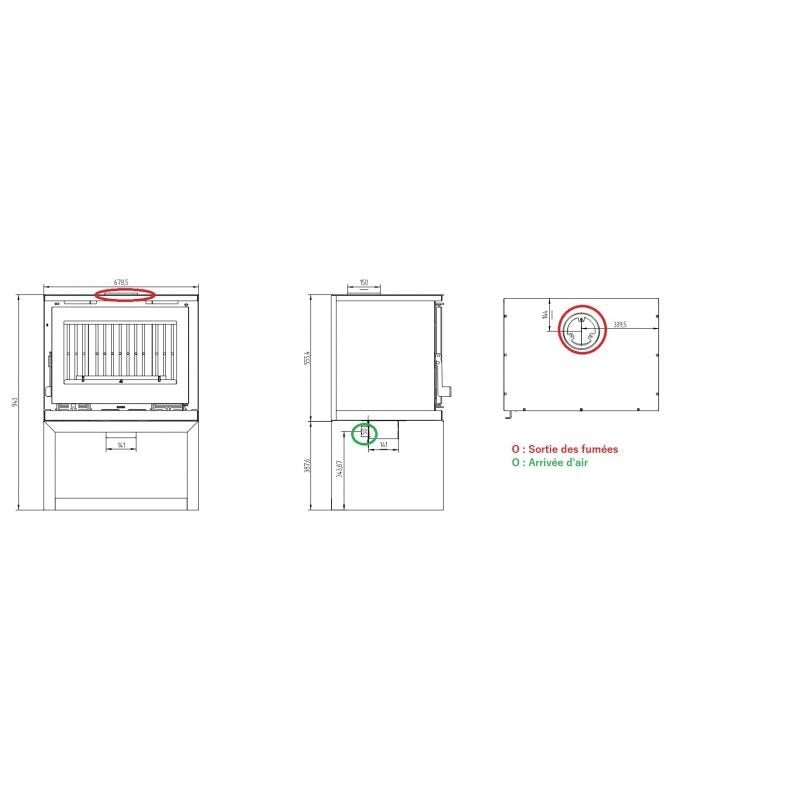 Poêle à bois raccordable avec bûcher - FIREMATIC Toronto - S 12.6 kW – Image 6
